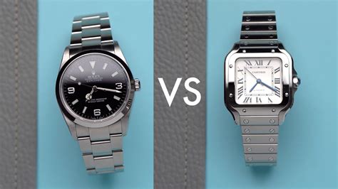 cartier santos vs rolex explorer ii|cartier santos vs rolex explorer.